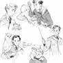 Sherlock/Harry Potter crossover doodles