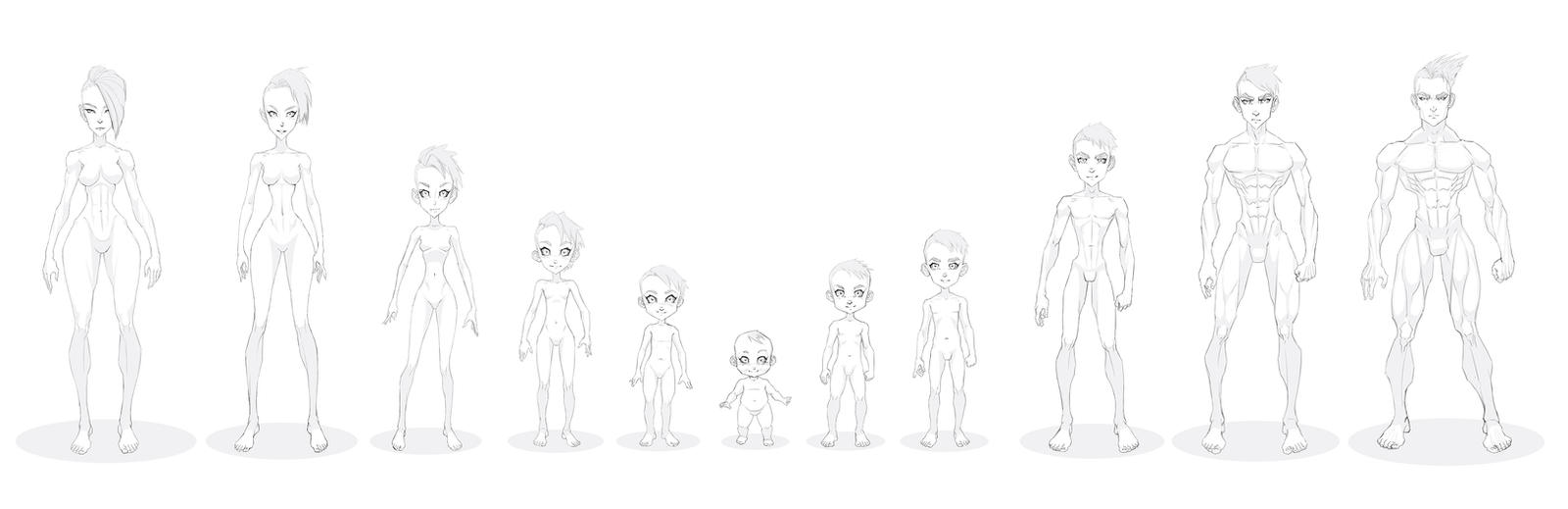 Stylized Age/Gender Comparison Chart by Sycra