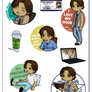 Sam Winchester stickers