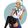 Ahsoka in school uniform