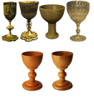 gold and wood chalice
