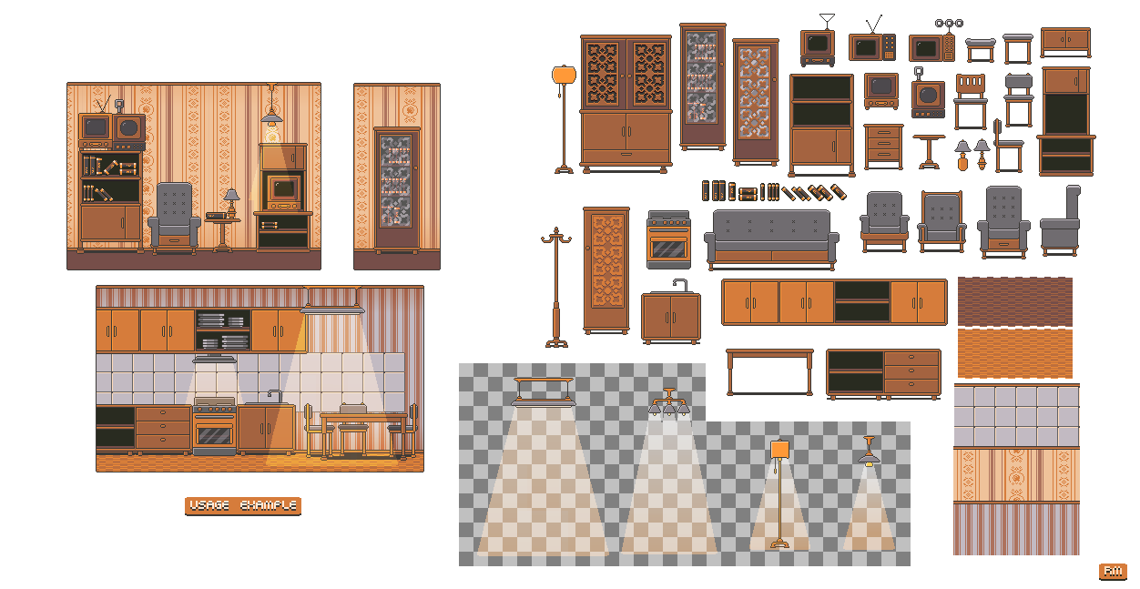Pixel art Apartment Tileset by ritamertens on DeviantArt