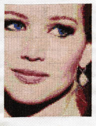 Jennifer Lawrence Cross Stitch -- with Pattern