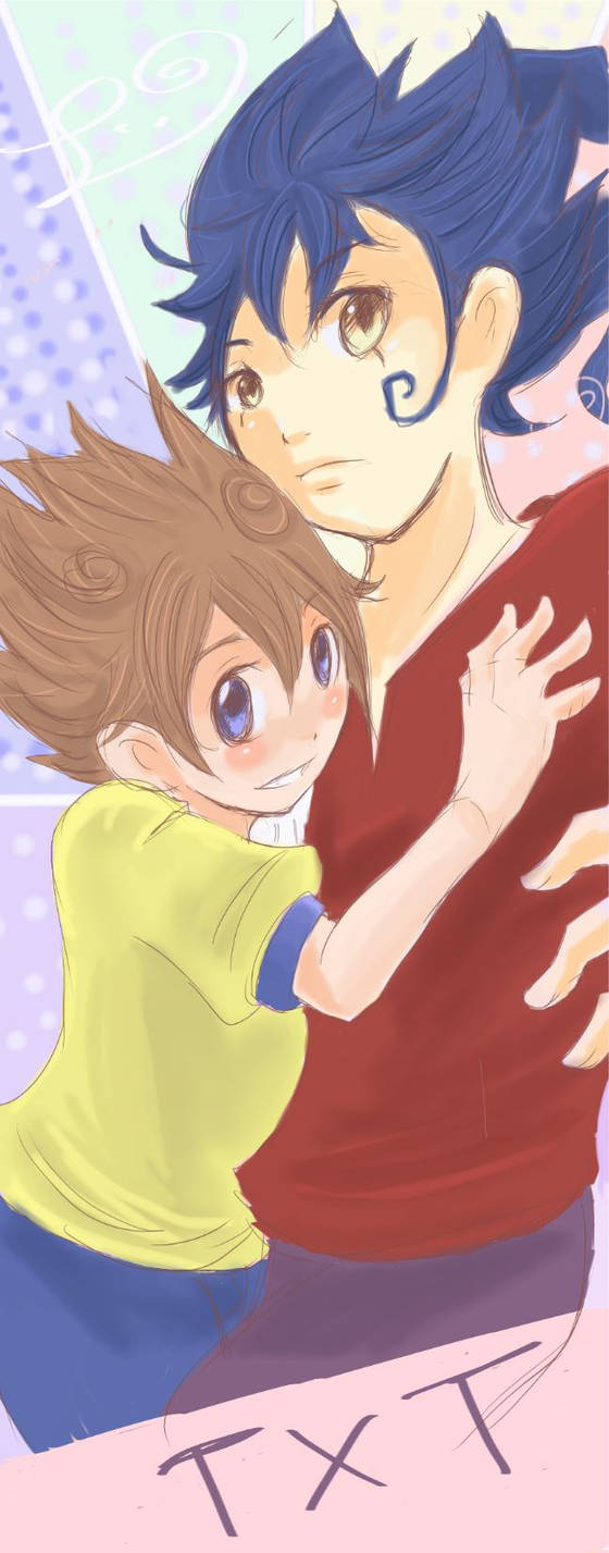 Tsurugi X Tenma chibicomic by panza on DeviantArt