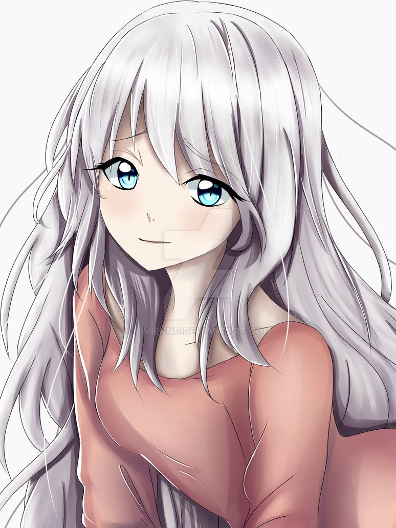 Oc Character Anime Girl With White Hair By Vivienng On Deviantart Oc Character Anime Girl With White Hair By Vivienng On Deviantart