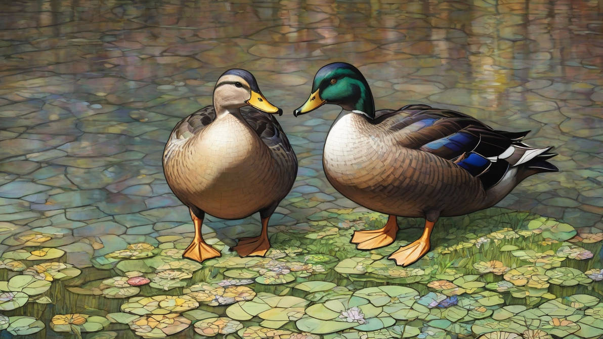 A pair of mallard ducks by ThomasHereAndThere on DeviantArt