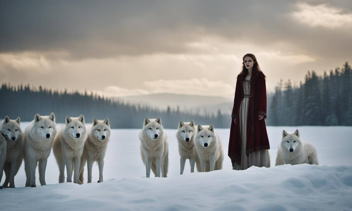 White wolves by ThomasHereAndThere on DeviantArt