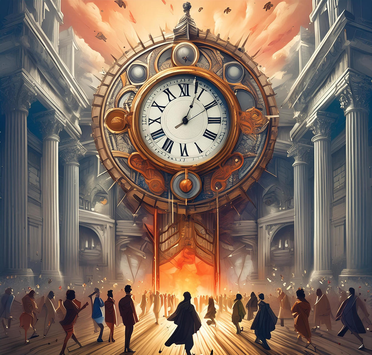 Walking Around A Giant Clock by ThomasHereAndThere on DeviantArt