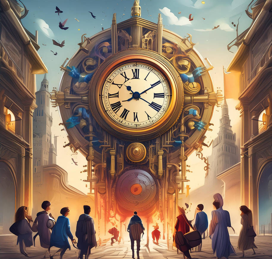 Walking Around A Giant Clock by ThomasHereAndThere on DeviantArt