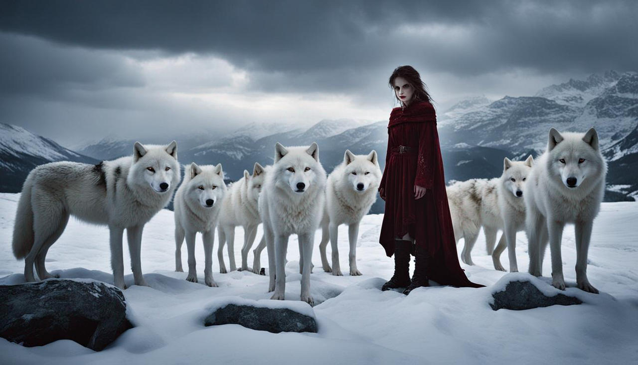 White wolves by ThomasHereAndThere on DeviantArt