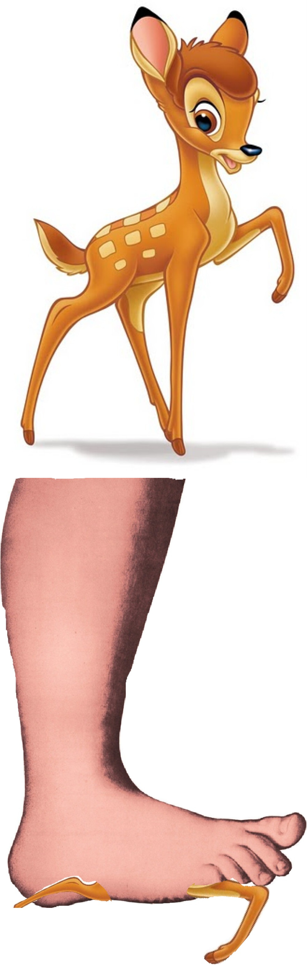 Bambi meets Monty Python Foot by MrBertstown on DeviantArt