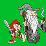 Bilbo and Gandalf ala Albert Uderzo