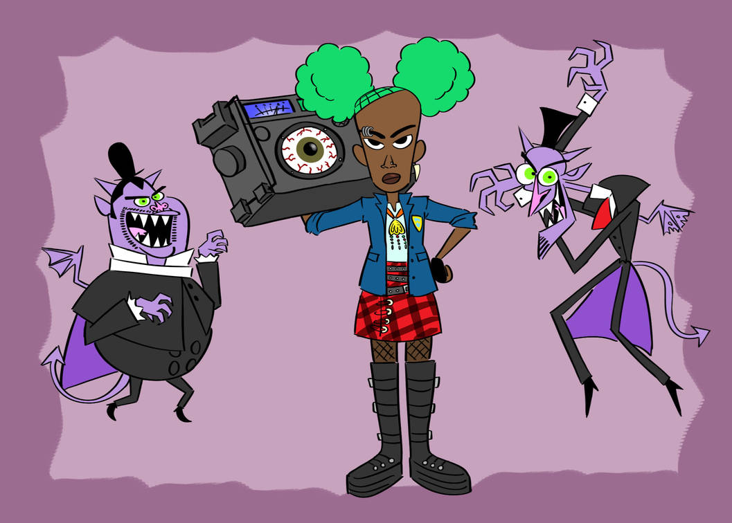Crazy cartoon X-over Halloween special: Vampires by l0lm4tt on