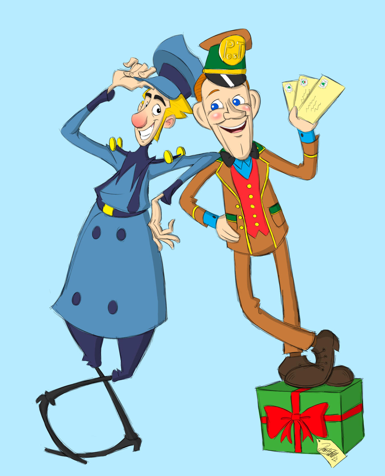 Christmas Postmen By DantheDoodle On DeviantArt christmas-postmen-by-danthedoodle-on-deviantart