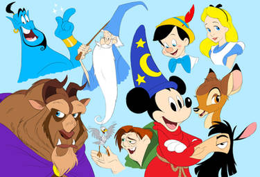 Disney Character Collage