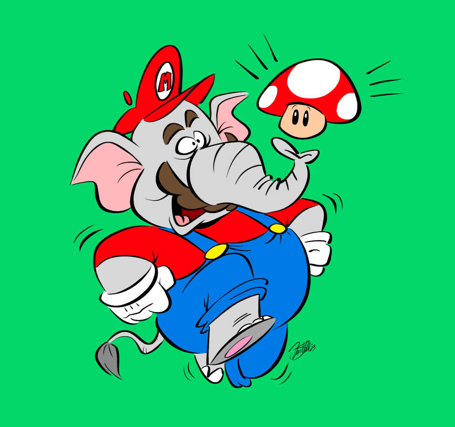 Elefante Rosa Mario Elephant Mario by DantheDoodle on DeviantArt