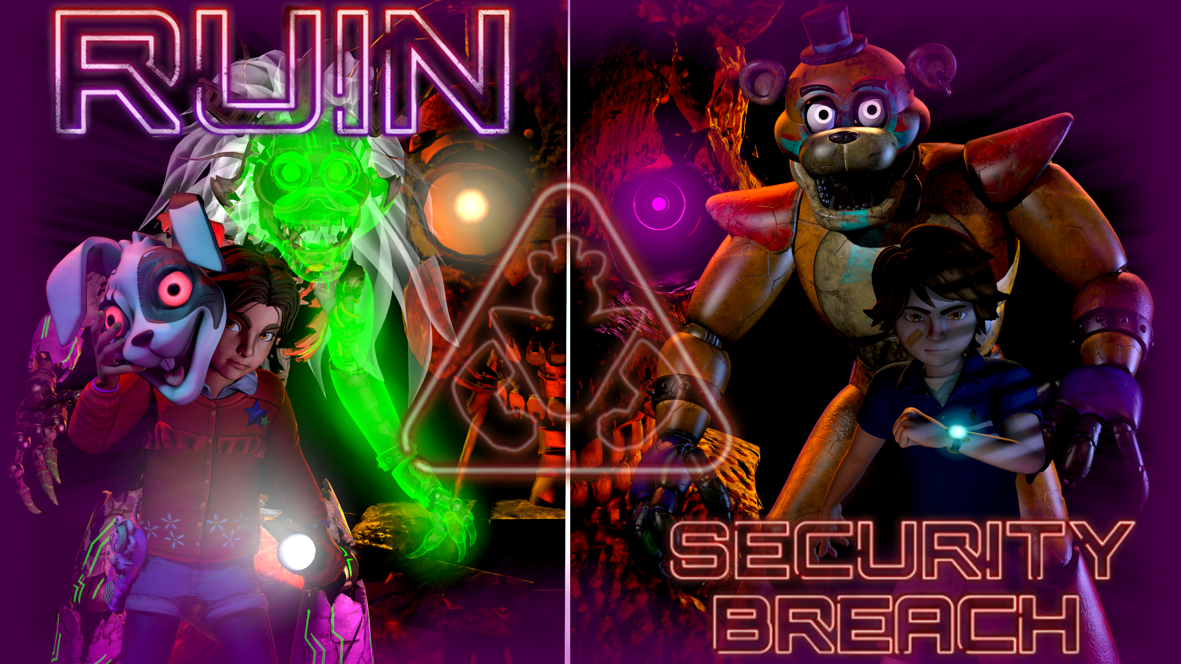 Five Nights at freddy's Security Breach Ruin by blokemoville on