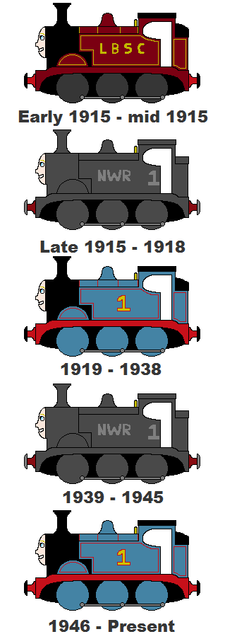 Thomas the Tank Engine Livery Timeline by MasteroftheLemons on