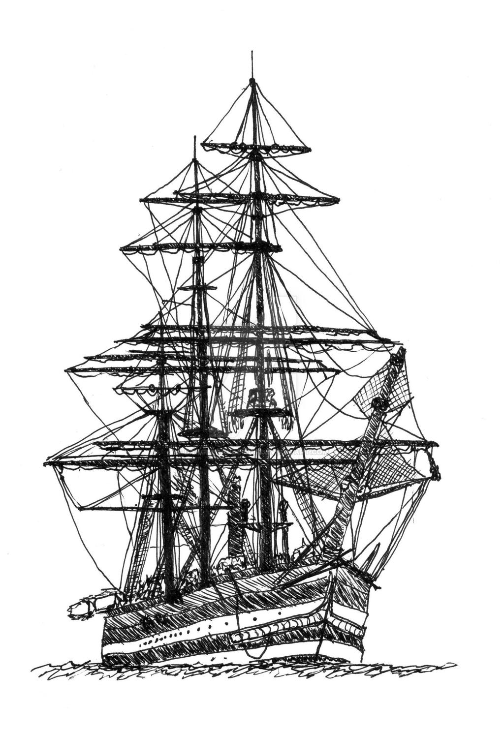 Drawing Ship by DangerDanDesign on DeviantArt