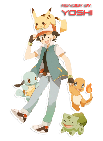 (may) Ash And Friends Render - By Yoshi