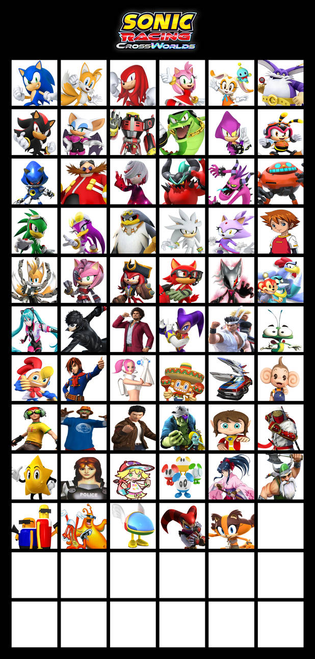 37 Roster Deviantart My Ultimate Dream Roster for Sonic RCs by ShegoXP on DeviantArt