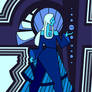 Blue Diamond Moon Base Mural