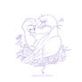 Leafie and Greenie -lineart-