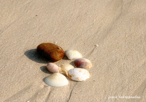 Pebbles on the sand