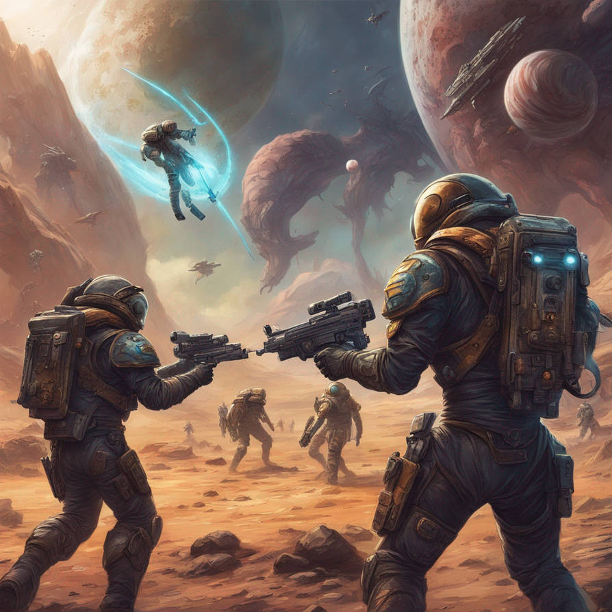 Space soldiers battling alien aliens on planets by Fatboykevin on ...