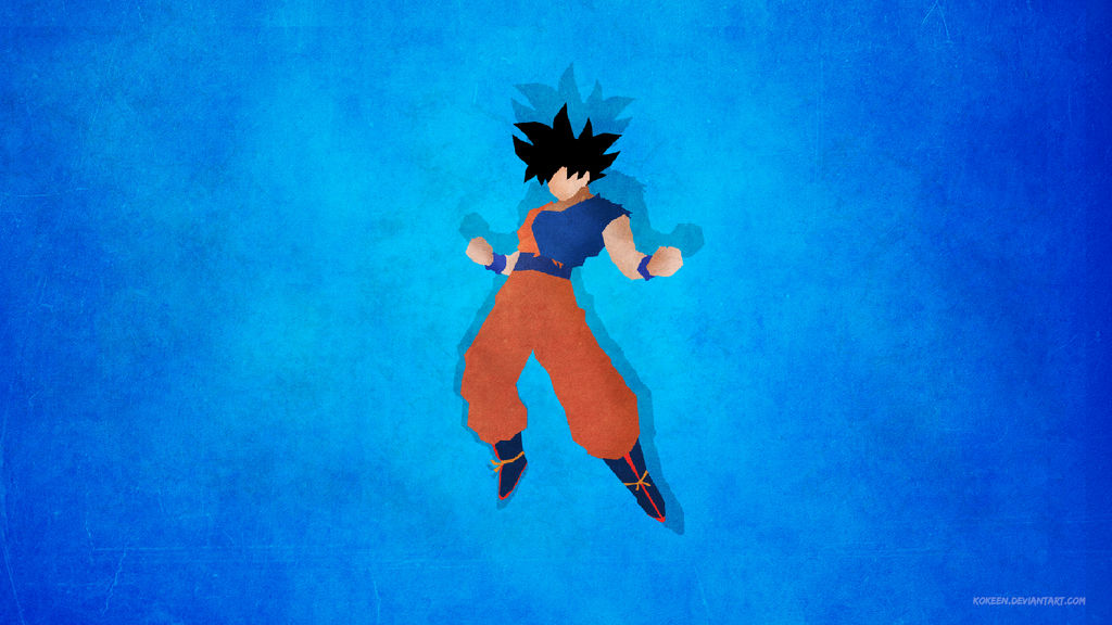  Fondo de pantalla minimalista de Goku por Kokeen en DeviantArt