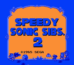 Speedy Sonic Sibs. 2 Title Screen