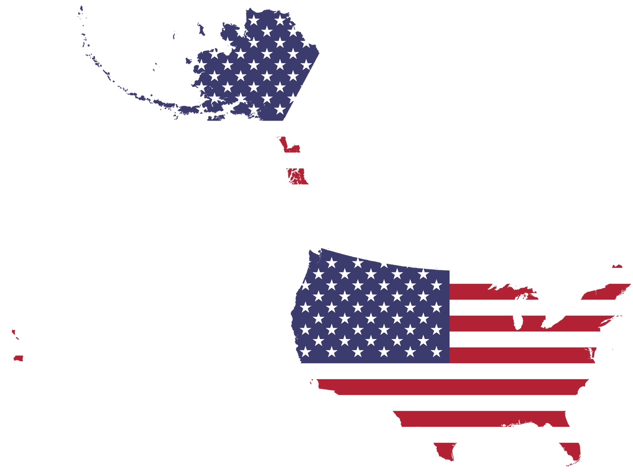 Flagmap of the United States (50 states) by popup345 on DeviantArt