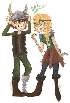 Hiccup and Astrid