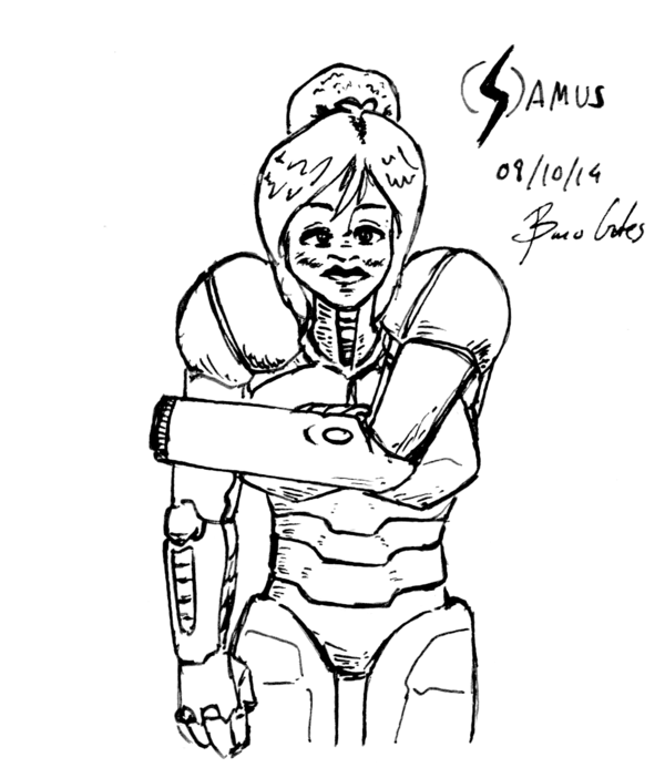 Inktober 2014 - #08 - Samus Aran