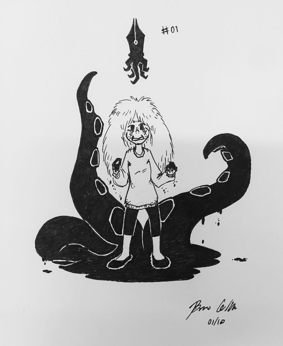 Inktober 2018 - Eirani and the Power of The Ink by pro-mole