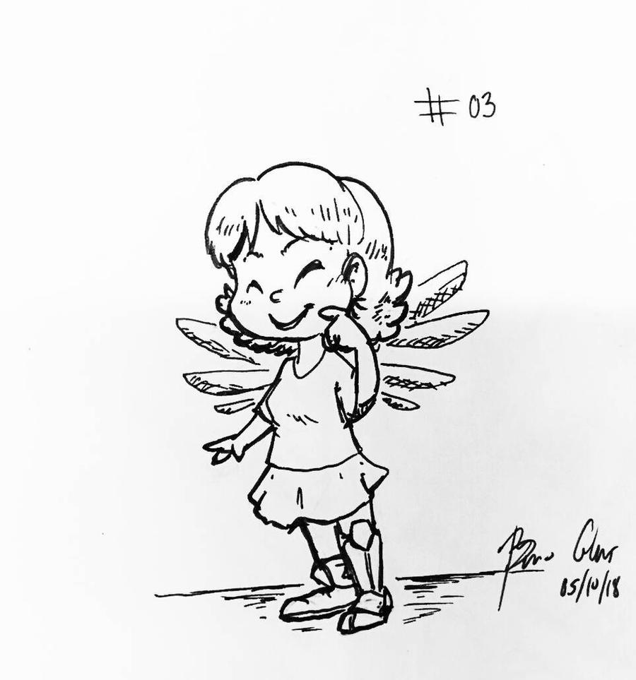 Inktober 2018 - Little Angel by pro-mole