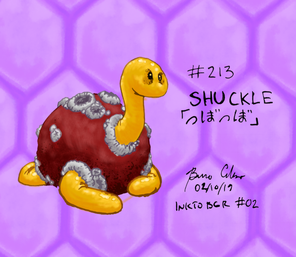 Shuckle Inspiration Colored Inks #02 - Shuckle by pro-mole on DeviantArt