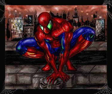 Spiderman Over the City by Robert A. Marzullo