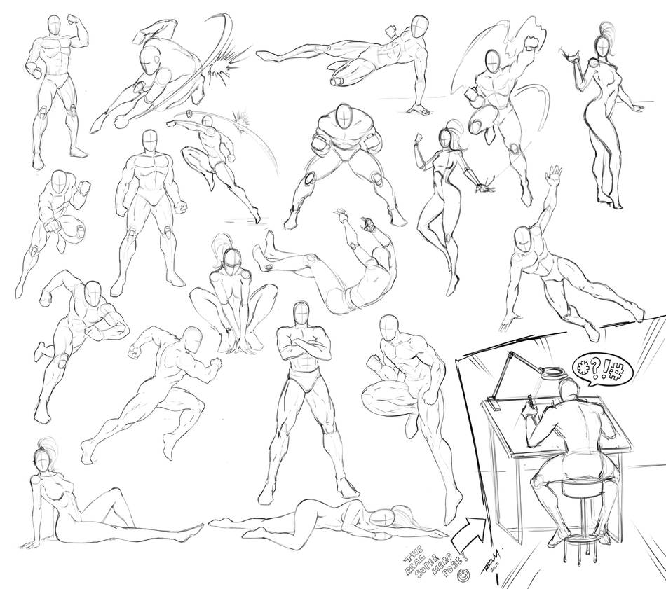 photo Cool Poses For Drawing 20 cool comic book poses by ram by