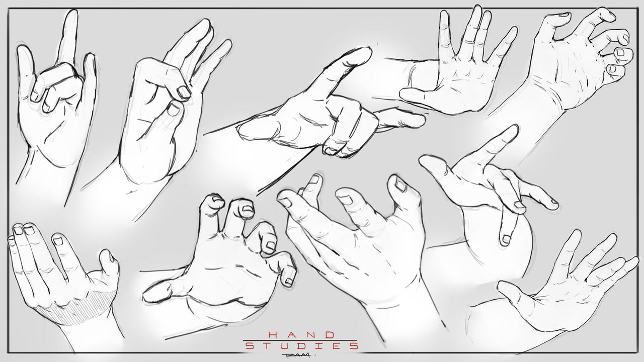 Hand Studies By RAM