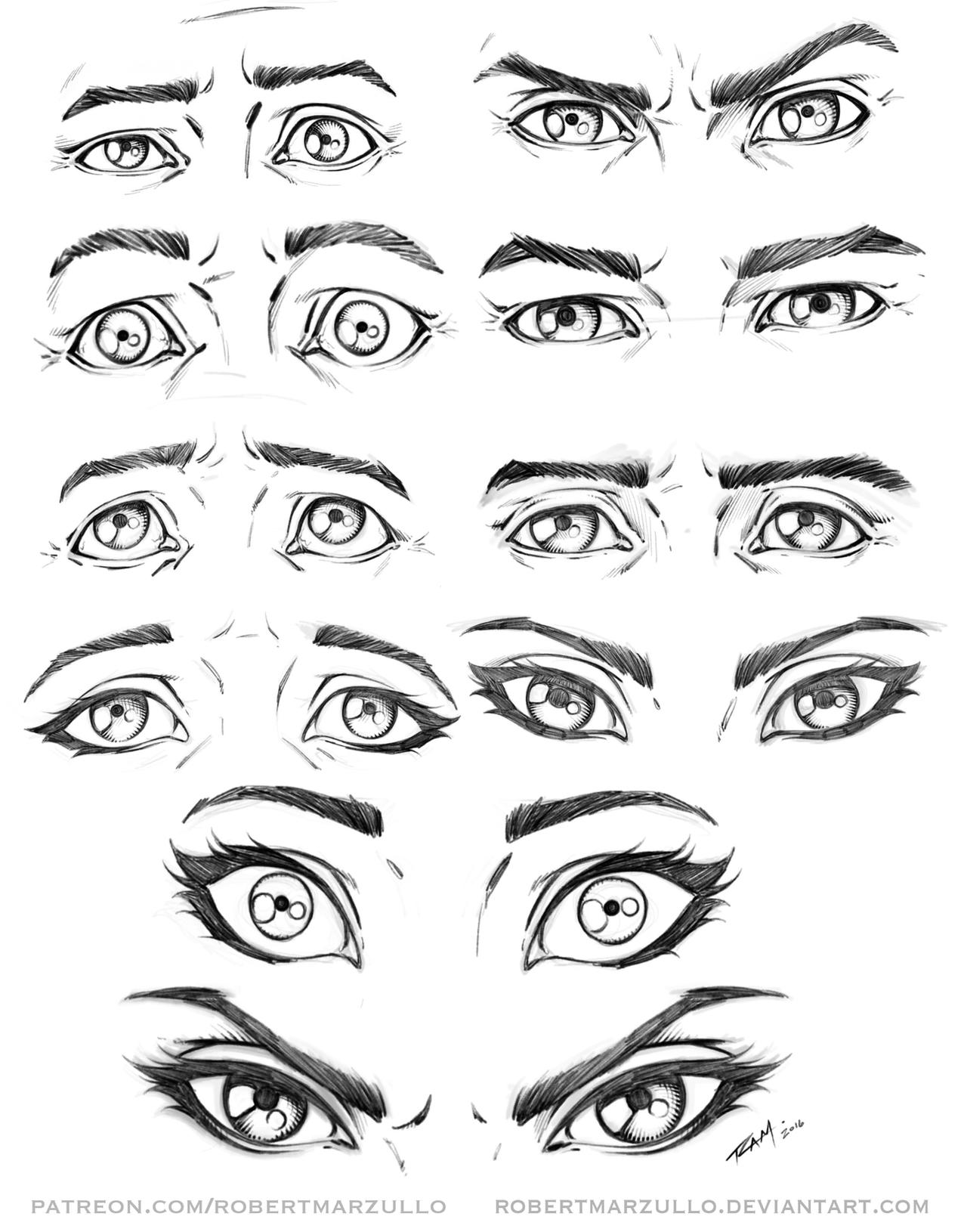 Eye Expressions Male and Female