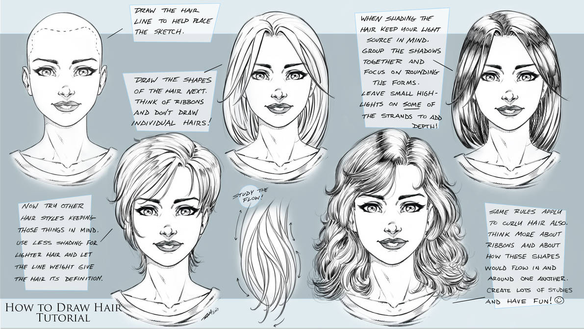 How to Draw Comic Style Hair - Tutorial by robertmarzullo on DeviantArt