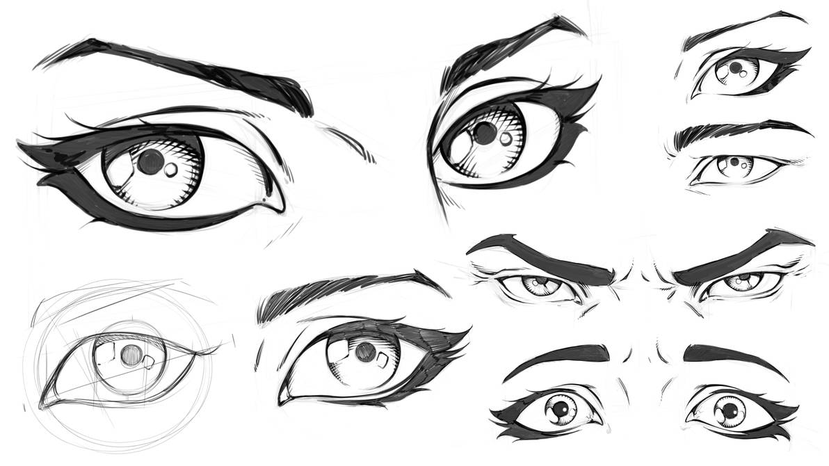 Comic Eyes Study Sheet by robertmarzullo on DeviantArt