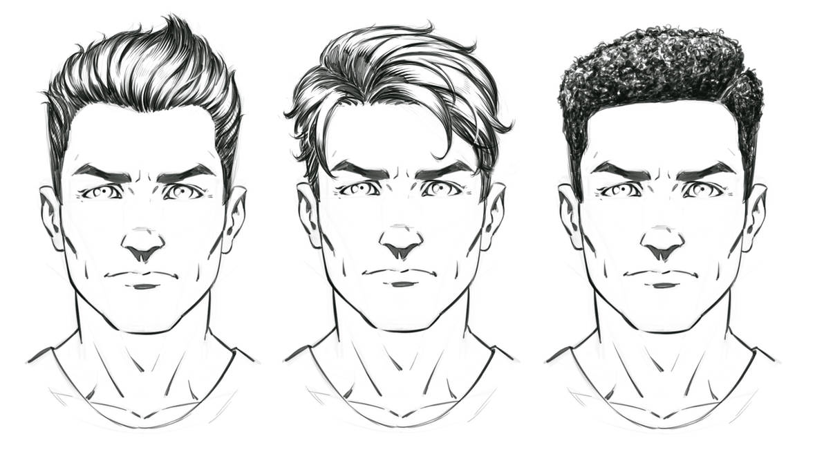 how to draw comic style hair - male characters by