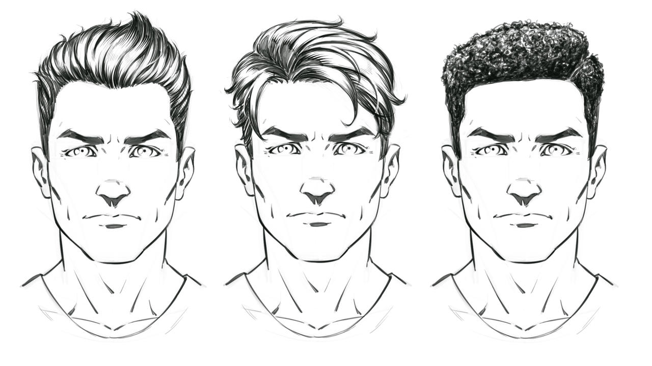 HOW TO DRAW: 3 Types of Male Hairstyle by Amboy-Matuto on DeviantArt