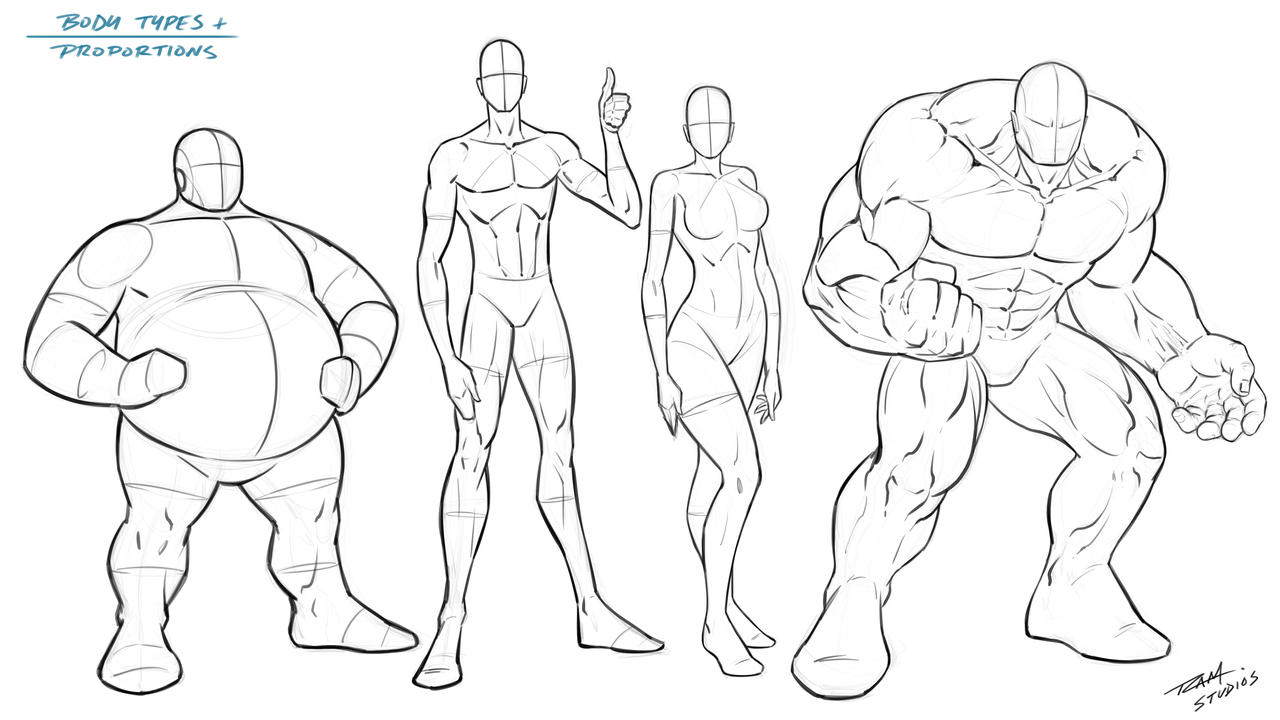 Body Type Model Referencees Drawing Body Types Male