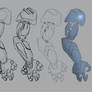 Robot Arm - Art Progress from Sketch to Paint