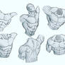 Male Upper Body Drawings