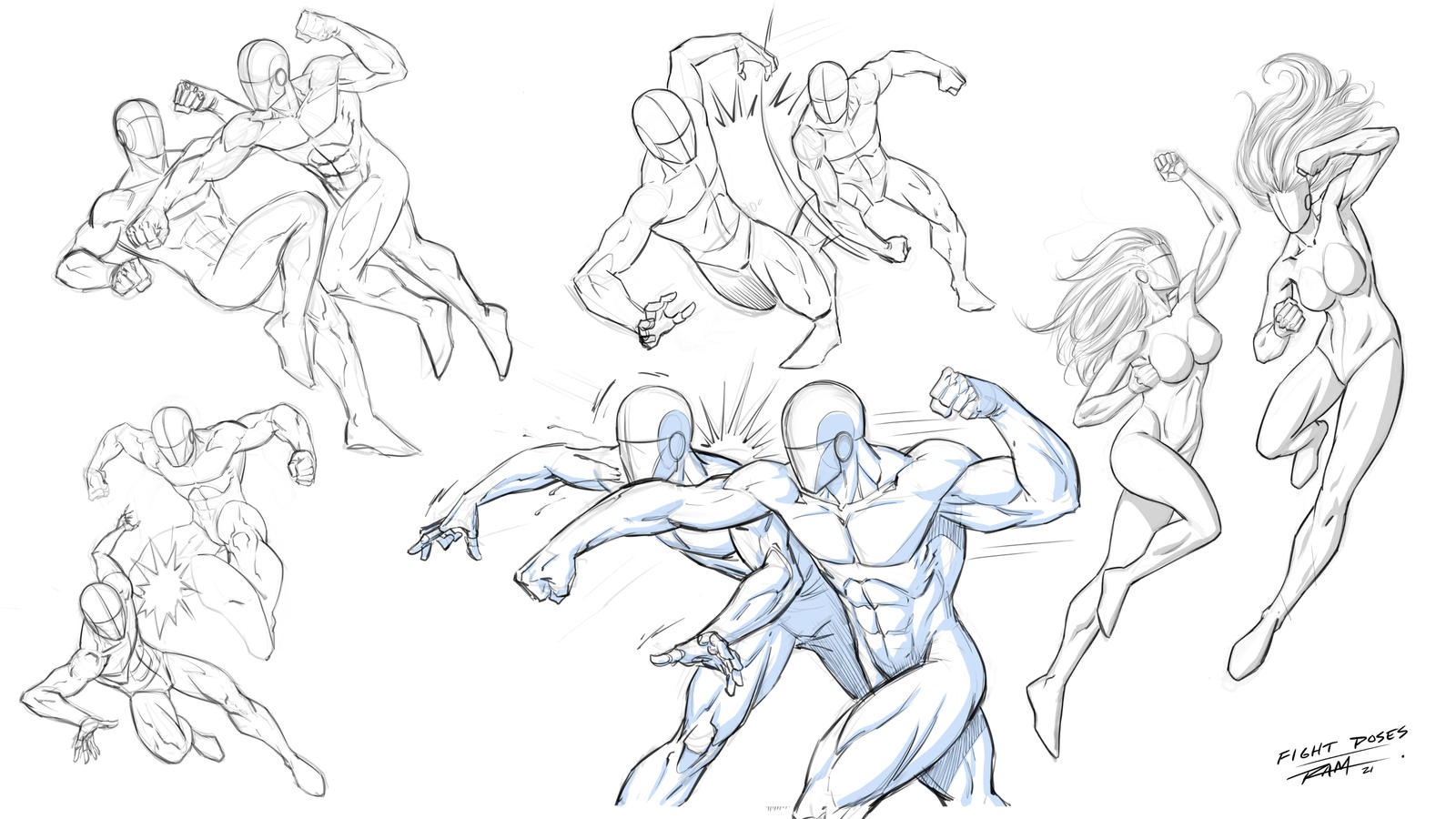 Drawing Battle Poses 2-1