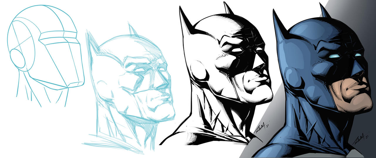 Absolute Batman Basic Drawing Drawing Batman Step By Step by robertmarzullo on DeviantArt